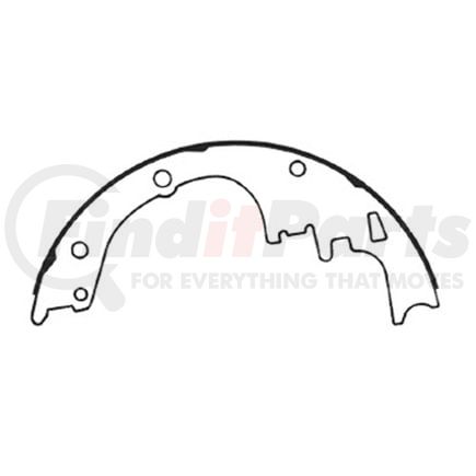 E11602450 by BENDIX - Formula Blue™ New Bonded Brake Shoes - 2077AT-245 (FMSI)
