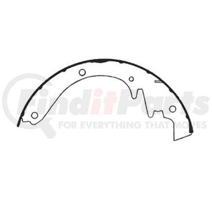 E11601760 by BENDIX - Formula Blue™ New Bonded Brake Shoes - Front or Rear, 2045-4 (FMSI), 10 in. x 2 in. Brake Drum Diameter