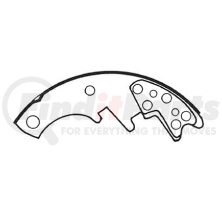 E11602730 by BENDIX - Formula Blue™ New Bonded Brake Shoes - Rear, 2042-273 (FMSI), 13 in. x 2-1/2 in. Brake Drum Diameter