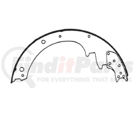 E11602990 by BENDIX - Formula Blue™ New Bonded Brake Shoes - 2039-109 (FMSI), 356 mm x 63.5 mm Brake Drum Diameter