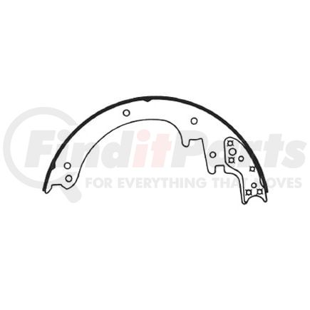 E11603200 by BENDIX - Formula Blue™ New Bonded Brake Shoes - Rear, 2042-60R (FMSI), 13 in. x 2-1/2 in. Brake Drum Diameter