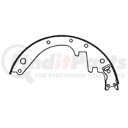 E11602820 by BENDIX - Formula Blue™ New Bonded Brake Shoes - Front, 2129ATT-282 (FMSI), 11 in. x 2 in. Brake Drum Diameter