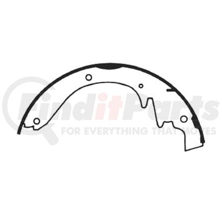 E11603240 by BENDIX - Formula Blue™ New Bonded Brake Shoes - Front, 2097T-324 (FMSI), 11 in. x 3 in. Brake Drum Diameter