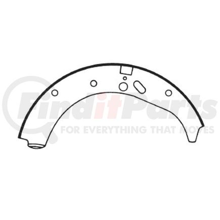 E11603250 by BENDIX - Formula Blue™ New Bonded Brake Shoes - Front, 1294A-325 (FMSI), 14 in. x 2-1/2 in. Brake Drum Diameter