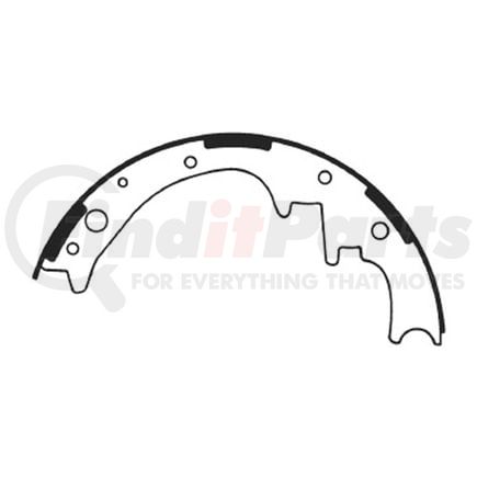 E11603330 by BENDIX - Formula Blue™ New Bonded Brake Shoes - Front or Rear, 2089T-333 (FMSI), 10 in. x 2-1/2 in. Brake Drum Diameter