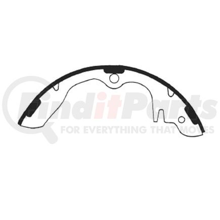 E11603950 by BENDIX - Formula Blue™ New Bonded Brake Shoes - Front or Rear, 8114-395 (FMSI), 10-1/4 in. x 1-3/4 in. Brake Drum Diameter