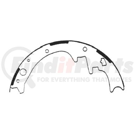 E11604450 by BENDIX - Formula Blue™ New Bonded Brake Shoes - 2089T-445 (FMSI)