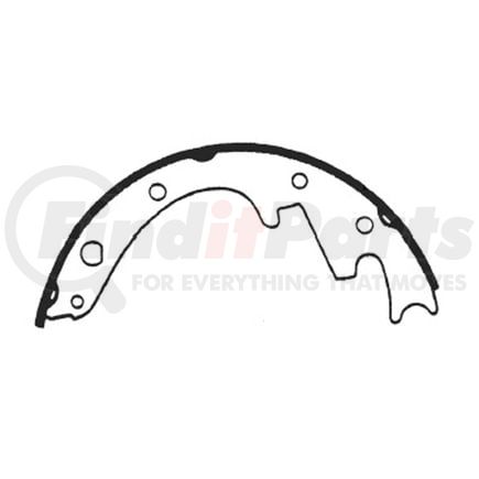 E11604330 by BENDIX - Formula Blue™ New Bonded Brake Shoes - Rear, 2059-114 (FMSI), 9 in. x 2 in. Brake Drum Diameter