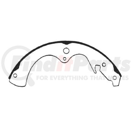 E11604880 by BENDIX - Formula Blue™ New Bonded Brake Shoes - Rear, 1344-488 (FMSI), 10-1/4 in. x 1-3/4 in. Brake Drum Diameter