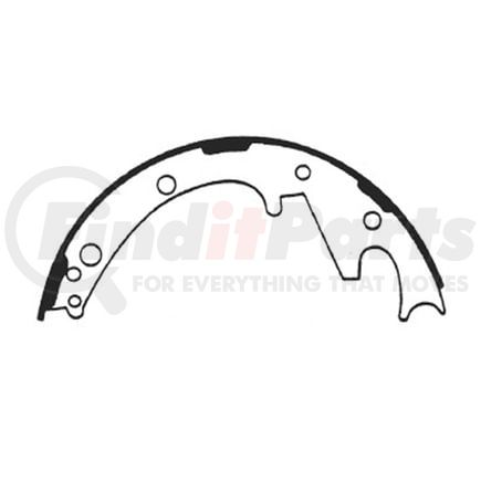 E11604980 by BENDIX - Formula Blue™ New Bonded Brake Shoes - Rear, 2106-498 (FMSI), 9-1/2 in. x 2 in. Brake Drum Diameter