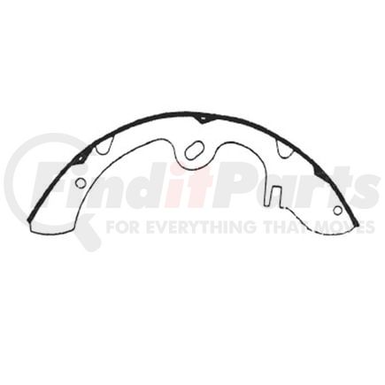 E11605110 by BENDIX - Formula Blue™ New Bonded Brake Shoes - Rear, 8123-511 (FMSI), 254 mm x 45 mm Brake Drum Diameter