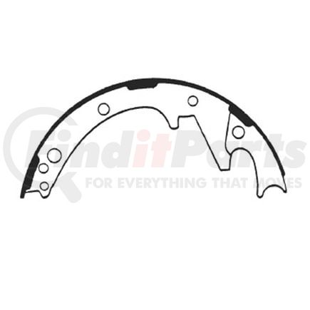 E11605150 by BENDIX - Formula Blue™ New Bonded Brake Shoes - Rear, 2106-515 (FMSI), Primary Shoes with Cleat, Secondary Shoes with Cleat and Pin