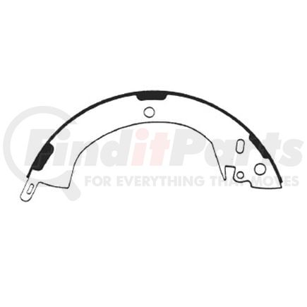 E11605240 by BENDIX - Formula Blue™ New Bonded Brake Shoes - Rear, 1370-524 (FMSI), 254 mm x 50 mm Brake Drum Diameter