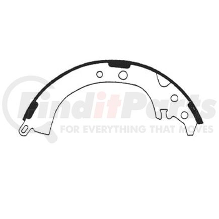 E11605280 by BENDIX - Formula Blue™ New Bonded Brake Shoes - Rear, 8099-528 (FMSI), 228.6 mm x 40 mm Brake Drum Diameter