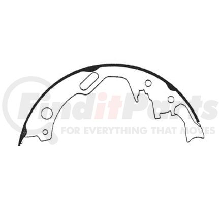 E11605370 by BENDIX - Formula Blue™ New Bonded Brake Shoes - Rear, 2167-537 (FMSI), 220 mm x 60 mm Brake Drum Diameter