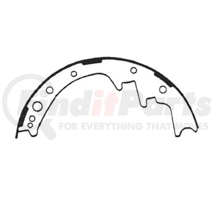 E11605230 by BENDIX - Formula Blue™ New Bonded Brake Shoes - Rear, 2156-523 (FMSI), 2 Shoes with Pin