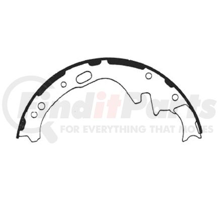 E11605720 by BENDIX - Formula Blue™ New Bonded Brake Shoes - Rear, 2170-572 (FMSI), 2 Shoes with Pin