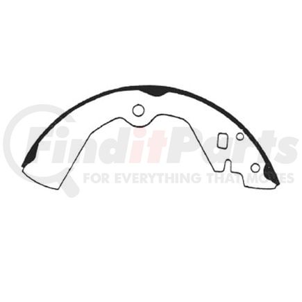 E11605750 by BENDIX - Formula Blue™ New Bonded Brake Shoes - Rear, 1381-575 (FMSI), 228.6 mm x 40 mm Brake Drum Diameter