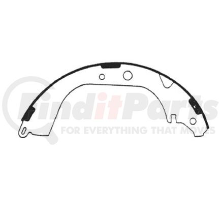 E11605890 by BENDIX - Formula Blue™ New Bonded Brake Shoes - Rear, 1397-589 (FMSI), 2 Shoes with Pin