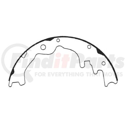 E11605900 by BENDIX - Formula Blue™ New Bonded Brake Shoes - Rear, 2172-590 (FMSI), 260 mm x 50 mm Brake Drum Diameter