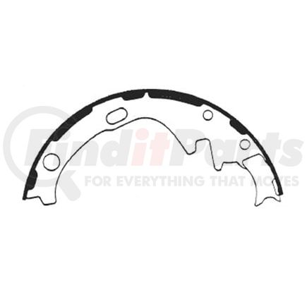 E11605710 by BENDIX - Formula Blue™ New Bonded Brake Shoes - Rear, 2166-527 (FMSI), 254 mm x 45 mm Brake Drum Diameter