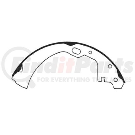 E11606250 by BENDIX - Formula Blue™ New Bonded Brake Shoes - Rear, 1428-S625 (FMSI), 260 mm x 39.5 mm Brake Drum Diameter