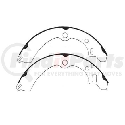 E11606000 by BENDIX - Formula Blue™ New Bonded Brake Shoes - 1408-600 (FMSI), With Reverse Shoe and Forward Shoe
