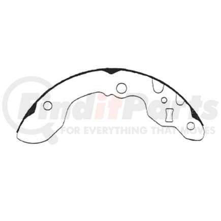 E11606410 by BENDIX - Formula Blue™ New Bonded Brake Shoes - Rear, 1440-S641 (FMSI), 220 mm x 34 mm Brake Drum Diameter