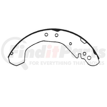 E11606540 by BENDIX - Formula Blue™ New Bonded Brake Shoes - Rear, 1404-593 (FMSI), 4 Shoes with Lugs, 2 Shoes with Parking Brake Lever (LH/RH)