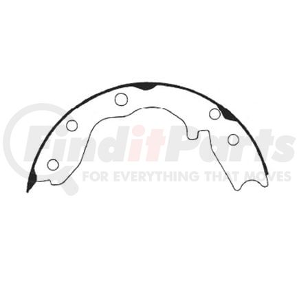E11606350 by BENDIX - Formula Blue™ New Bonded Brake Shoes - 1436-S635 (FMSI), Parking Brake Shoe