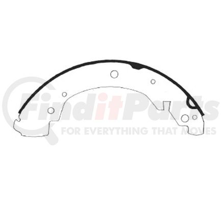 E11606661 by BENDIX - Formula Blue™ New Bonded Brake Shoes - Rear, 1453-S666 (FMSI), 2 Shoes with Parking Brake Lever (LH/RH)