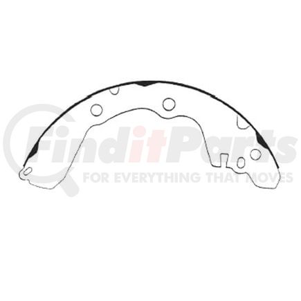 E11606580 by BENDIX - Formula Blue™ New Bonded Brake Shoes - Rear, 1445-S658 (FMSI), 2 Shoes with Pin