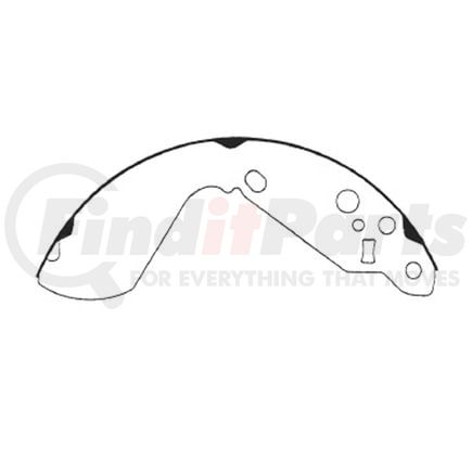 E11606600 by BENDIX - Formula Blue™ New Bonded Brake Shoes - Rear, 1446-S660 (FMSI), 254 mm x 45 mm Brake Drum Diameter