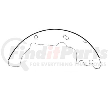 E11606650 by BENDIX - Formula Blue™ New Bonded Brake Shoes - 1452-S665 (FMSI), 2 Shoes with Pin (LH/RH)