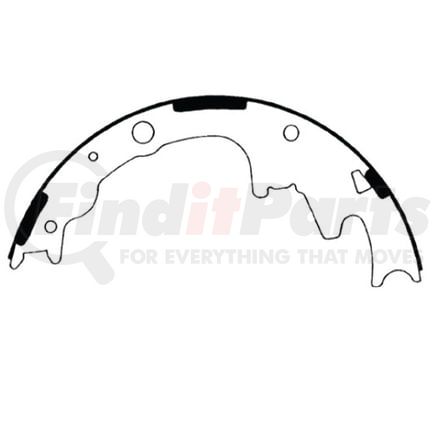 E11607040 by BENDIX - Formula Blue™ New Bonded Brake Shoes - 2180T-S704 (FMSI), 2 Shoes with Pin