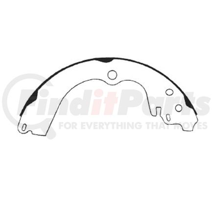 E11606760 by BENDIX - Formula Blue™ New Bonded Brake Shoes - Rear, 1462-S676 (FMSI), 2 Shoes with Pin (LH/RH)