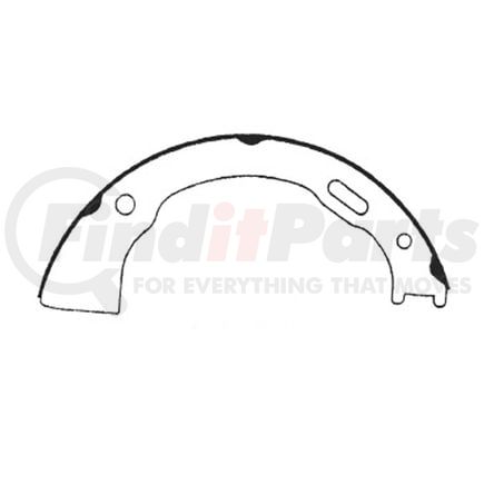 E11607000 by BENDIX - Formula Blue™ New Bonded Brake Shoes - 1484-S700 (FMSI), Parking Brake Shoe