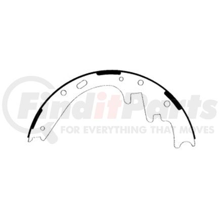 E11607230 by BENDIX - Formula Blue™ New Bonded Brake Shoes - Rear, 2182TT-S723 (FMSI), 11 in. x 2-1/4 in. Brake Drum Diameter