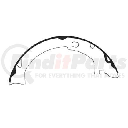 E11607250 by BENDIX - Formula Blue™ New Bonded Brake Shoes - 1497-S725 (FMSI), Parking Brake Shoe