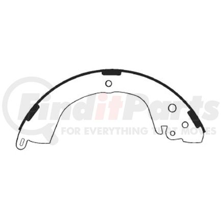 E11607280 by BENDIX - Formula Blue™ New Bonded Brake Shoes - Rear, 1499-S728 (FMSI), 270 mm x 52 mm Brake Drum Diameter