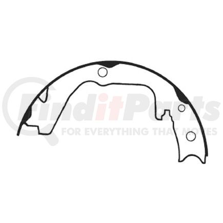 E11607580 by BENDIX - Formula Blue™ New Bonded Brake Shoes - 2186-S758 (FMSI), Parking Brake Shoe