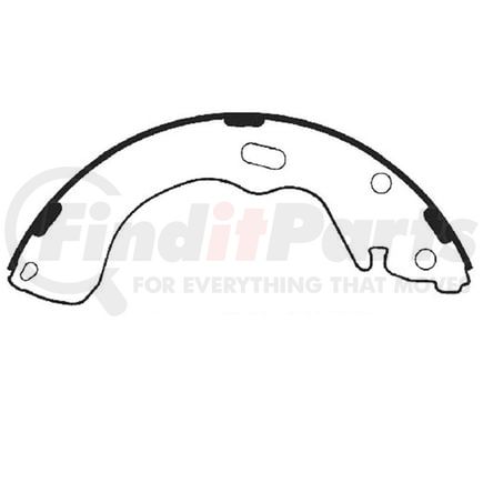 E11607600 by BENDIX - Formula Blue™ New Bonded Brake Shoes - Rear, 1524-S760 (FMSI), 2 Shoes with Pin (LH/RH)