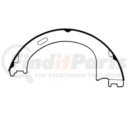 E11607520 by BENDIX - Formula Blue™ New Bonded Brake Shoes - Rear, 1517-S752 (FMSI), 228.6 mm x 30 mm Brake Drum Diameter