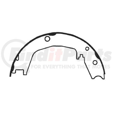E11607730 by BENDIX - Formula Blue™ New Bonded Brake Shoes - 2194-S773 (FMSI), Parking Brake Shoe
