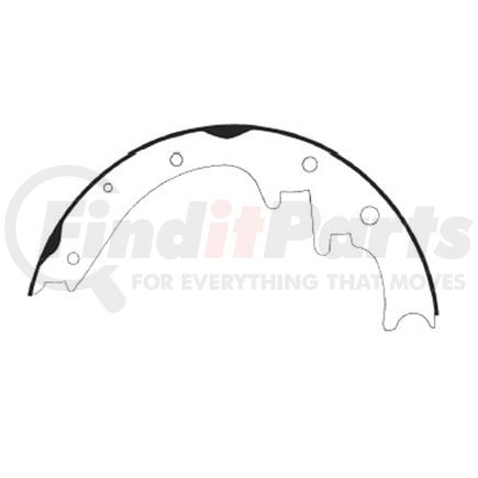 E11607740 by BENDIX - Formula Blue™ New Bonded Brake Shoes - Rear, 2174TT-S774 (FMSI), 2 Shoes with Pin (LH/RH)