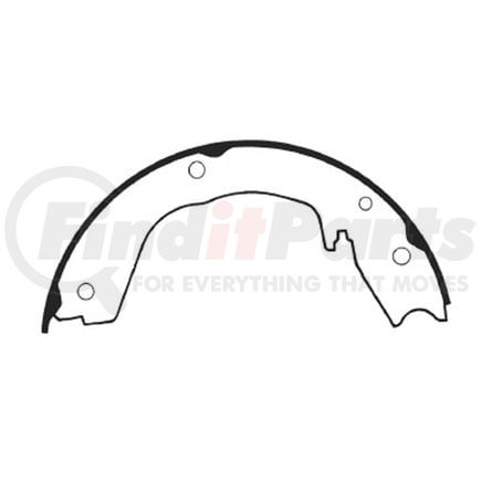 E11607670 by BENDIX - Formula Blue™ New Bonded Brake Shoes - 2188-S767 (FMSI), Parking Brake Shoe