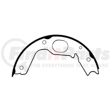 E11607680 by BENDIX - Formula Blue™ New Bonded Brake Shoes - 2189-S768 (FMSI), Parking Brake Shoe