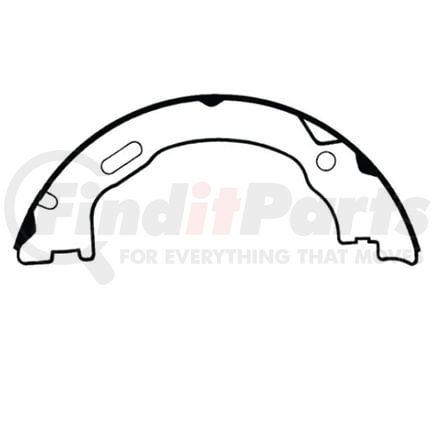 E11607770 by BENDIX - Formula Blue™ New Bonded Brake Shoes - 2195-S777 (FMSI), Parking Brake Shoe