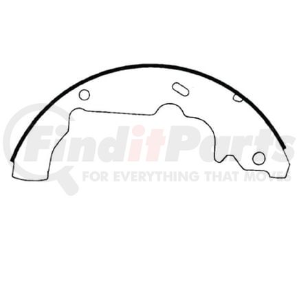 E11607800 by BENDIX - Formula Blue™ New Bonded Brake Shoes - Rear, 1500-S780 (FMSI), 2 Shoes with Pin (LH/RH)