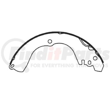 E11607980 by BENDIX - Formula Blue™ New Bonded Brake Shoes - Rear, 230 mm x 31.5 mm Brake Drum Diameter